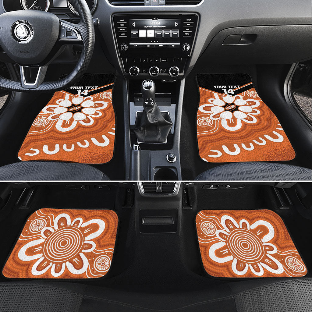 Northern Territory Oztag Custom Car Mats Seven-Petaled Rose Emblem Indigenous Art