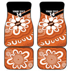Northern Territory Oztag Custom Car Mats Seven-Petaled Rose Emblem Indigenous Art