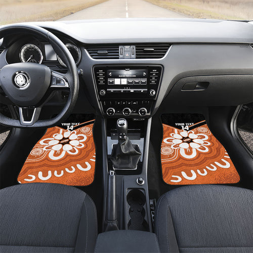 Northern Territory Oztag Custom Car Mats Seven-Petaled Rose Emblem Indigenous Art