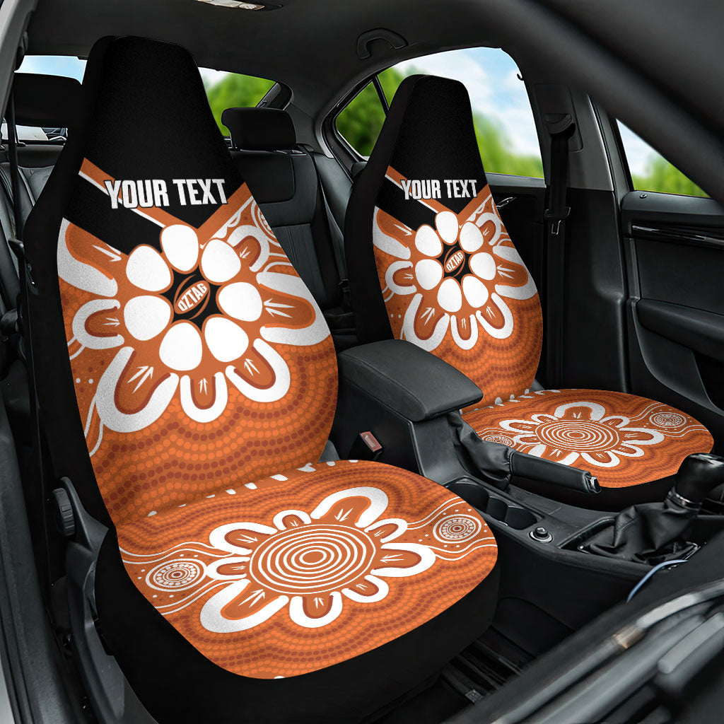 Northern Territory Oztag Custom Car Seat Cover Seven-Petaled Rose Emblem Indigenous Art