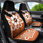 Northern Territory Oztag Custom Car Seat Cover Seven-Petaled Rose Emblem Indigenous Art