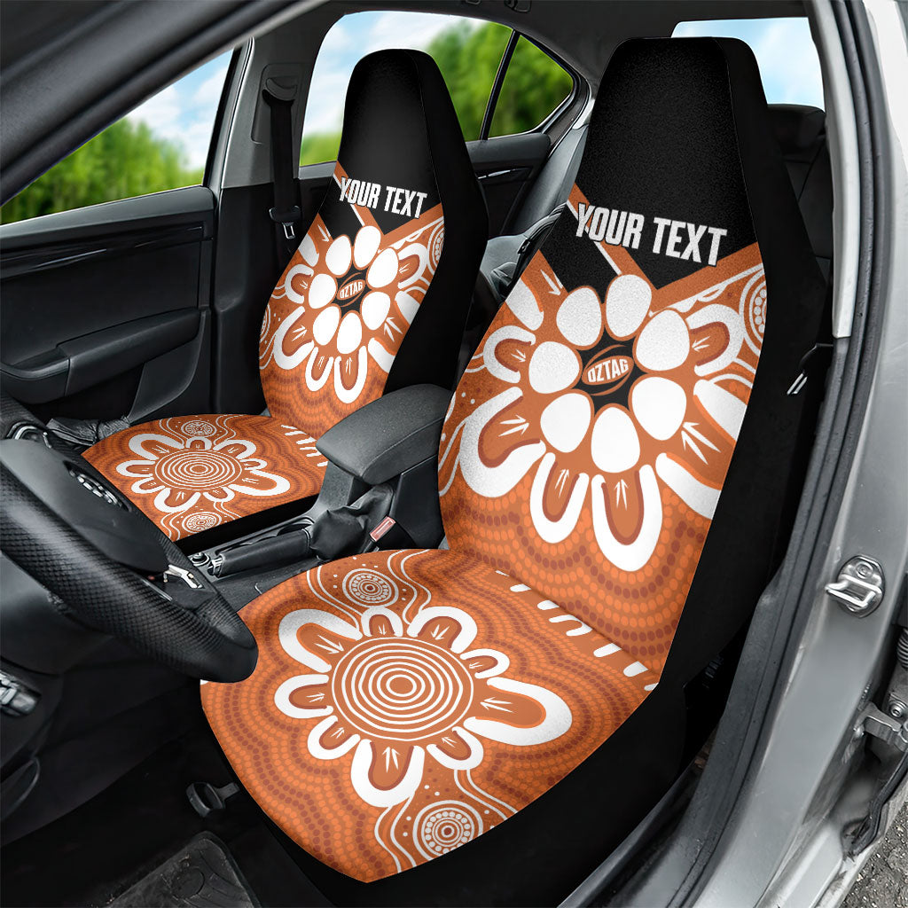 Northern Territory Oztag Custom Car Seat Cover Seven-Petaled Rose Emblem Indigenous Art