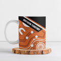 Northern Territory Oztag Ceramic Mug Seven-Petaled Rose Emblem Indigenous Art