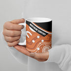 Northern Territory Oztag Ceramic Mug Seven-Petaled Rose Emblem Indigenous Art