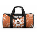 Northern Territory Oztag Custom Duffle Bag Seven-Petaled Rose Emblem Indigenous Art