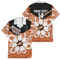Northern Territory Oztag Custom Family Matching Mermaid Dress and Hawaiian Shirt Seven-Petaled Rose Emblem Indigenous Art