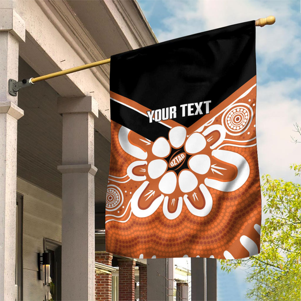 Northern Territory Oztag Custom Garden Flag Seven-Petaled Rose Emblem Indigenous Art