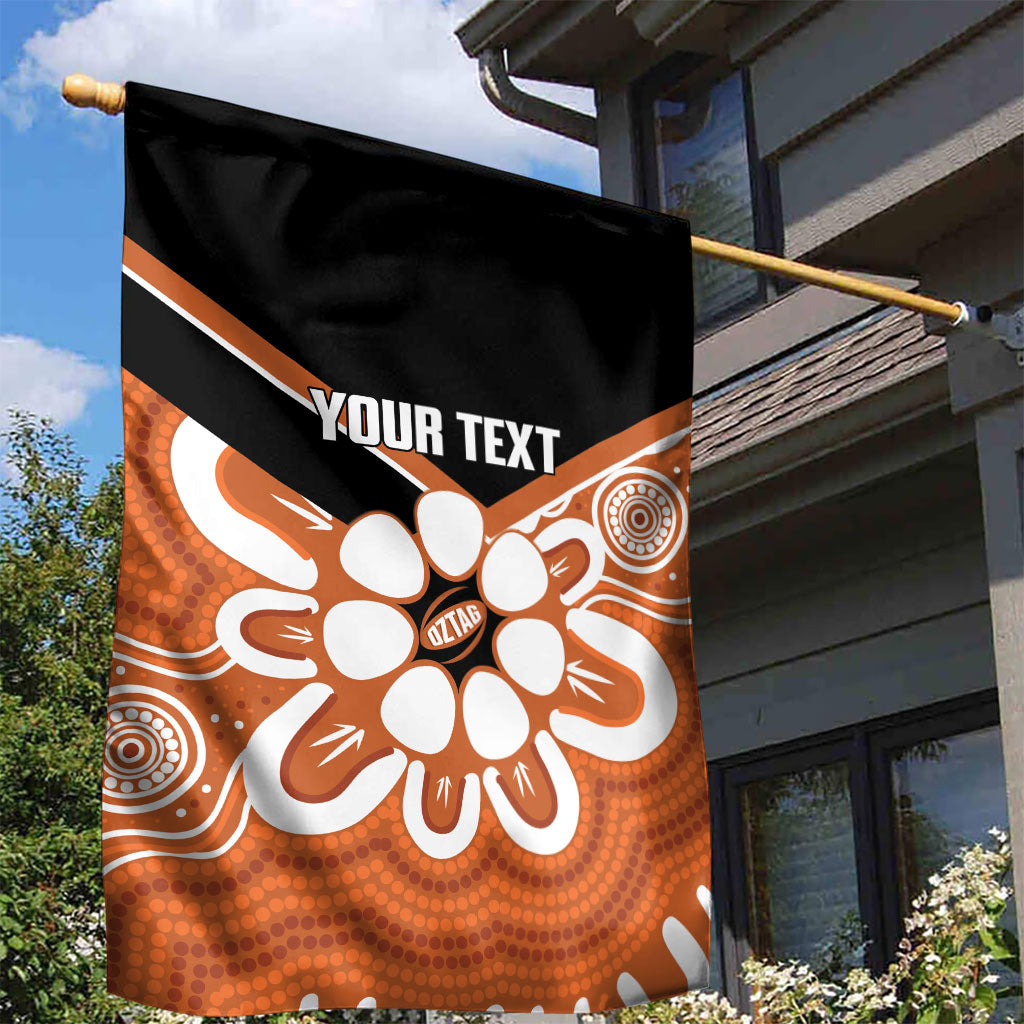 Northern Territory Oztag Custom Garden Flag Seven-Petaled Rose Emblem Indigenous Art