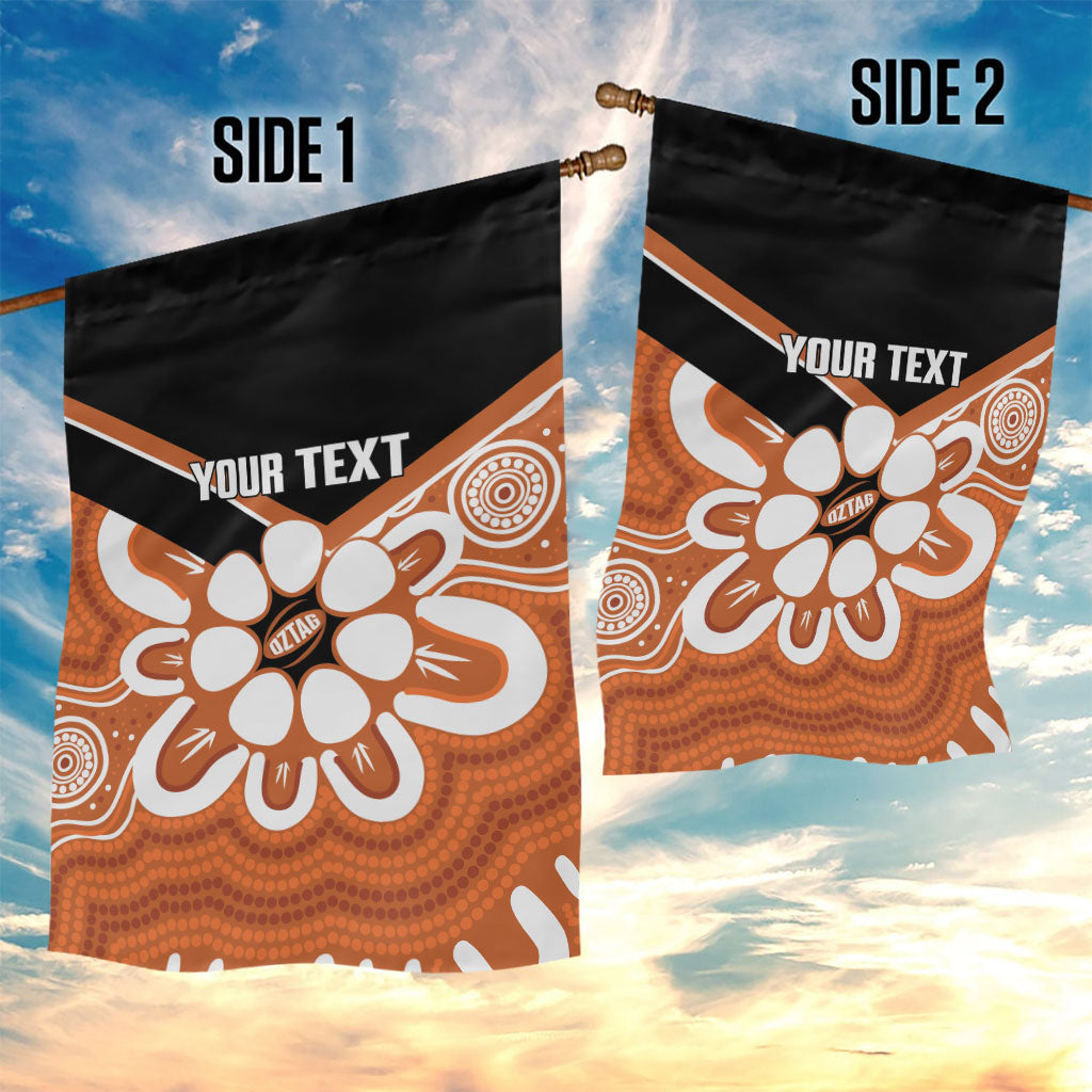 Northern Territory Oztag Custom Garden Flag Seven-Petaled Rose Emblem Indigenous Art