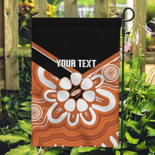 Northern Territory Oztag Custom Garden Flag Seven-Petaled Rose Emblem Indigenous Art