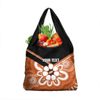 Northern Territory Oztag Custom Grocery Bag Seven-Petaled Rose Emblem Indigenous Art