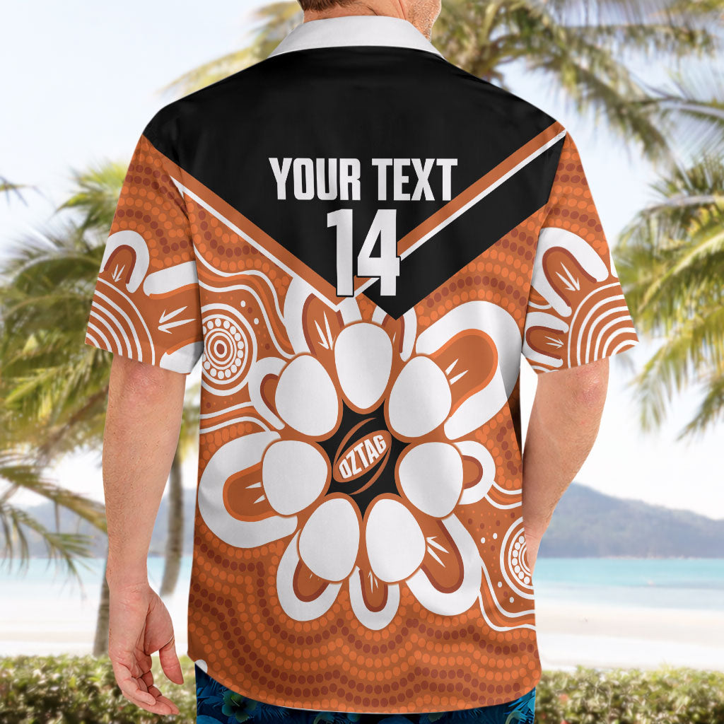 Northern Territory Oztag Custom Hawaiian Shirt Seven-Petaled Rose Emblem Indigenous Art