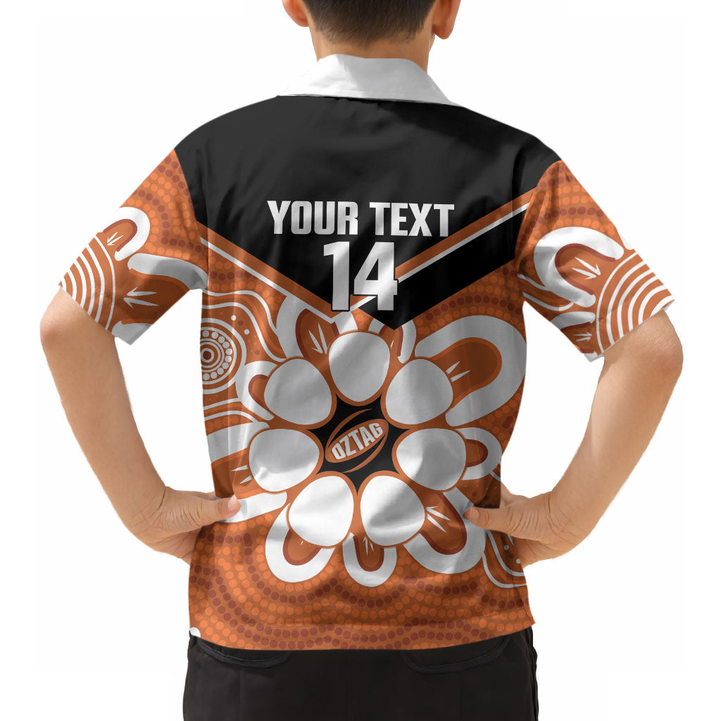 Northern Territory Oztag Custom Hawaiian Shirt Seven-Petaled Rose Emblem Indigenous Art