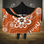 Northern Territory Oztag Custom Hooded Blanket Seven-Petaled Rose Emblem Indigenous Art