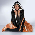Northern Territory Oztag Custom Hooded Blanket Seven-Petaled Rose Emblem Indigenous Art