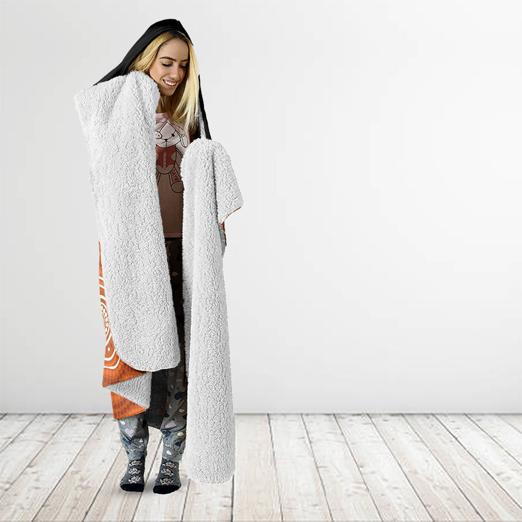 Northern Territory Oztag Custom Hooded Blanket Seven-Petaled Rose Emblem Indigenous Art