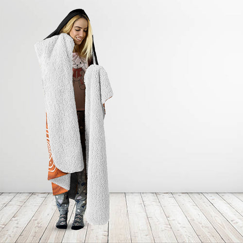 Northern Territory Oztag Custom Hooded Blanket Seven-Petaled Rose Emblem Indigenous Art
