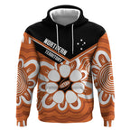 Northern Territory Oztag Custom Hoodie Seven-Petaled Rose Emblem Indigenous Art