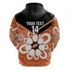 Northern Territory Oztag Custom Hoodie Seven-Petaled Rose Emblem Indigenous Art
