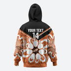 Northern Territory Oztag Custom Hoodie Seven-Petaled Rose Emblem Indigenous Art