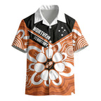 Northern Territory Oztag Custom Kid Hawaiian Shirt Seven-Petaled Rose Emblem Indigenous Art