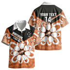 Northern Territory Oztag Custom Kid Hawaiian Shirt Seven-Petaled Rose Emblem Indigenous Art