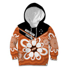 Northern Territory Oztag Custom Kid Hoodie Seven-Petaled Rose Emblem Indigenous Art