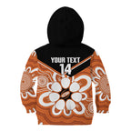 Northern Territory Oztag Custom Kid Hoodie Seven-Petaled Rose Emblem Indigenous Art