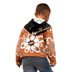 Northern Territory Oztag Custom Kid Hoodie Seven-Petaled Rose Emblem Indigenous Art