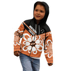 Northern Territory Oztag Custom Kid Hoodie Seven-Petaled Rose Emblem Indigenous Art