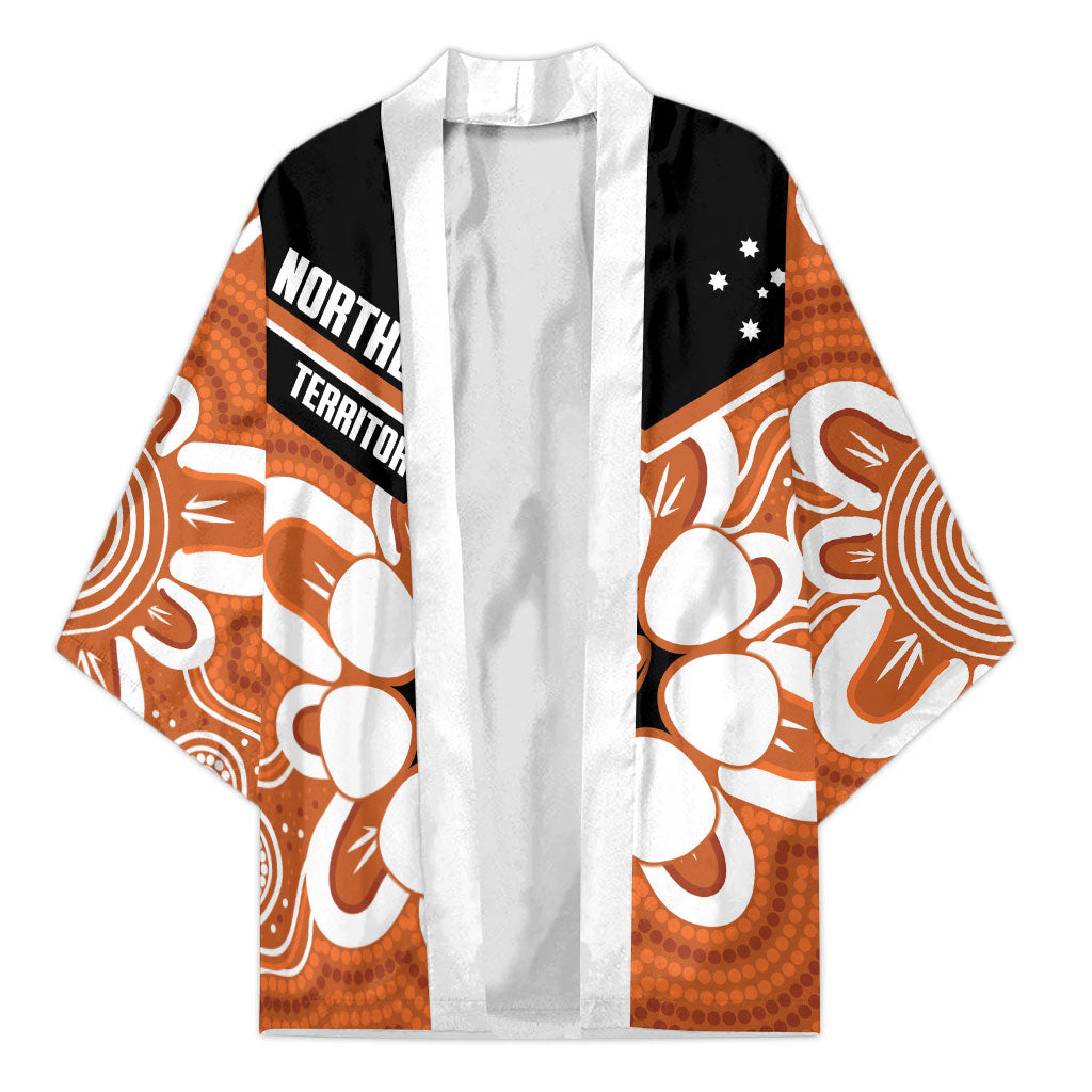 Northern Territory Oztag Custom Kimono Seven-Petaled Rose Emblem Indigenous Art