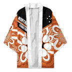Northern Territory Oztag Custom Kimono Seven-Petaled Rose Emblem Indigenous Art