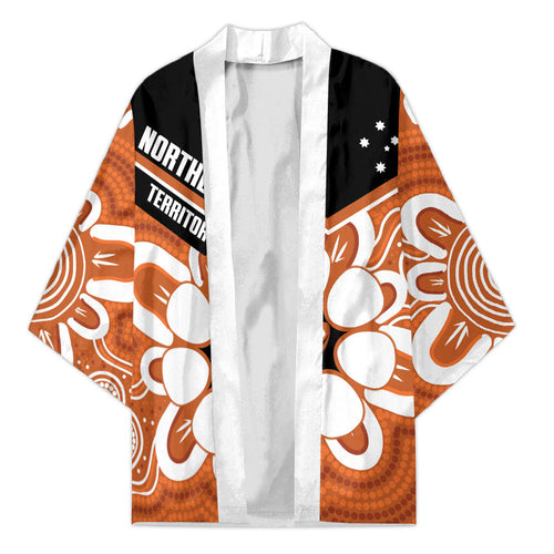 Northern Territory Oztag Custom Kimono Seven-Petaled Rose Emblem Indigenous Art