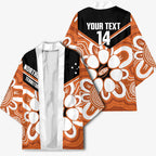 Northern Territory Oztag Custom Kimono Seven-Petaled Rose Emblem Indigenous Art