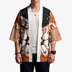 Northern Territory Oztag Custom Kimono Seven-Petaled Rose Emblem Indigenous Art
