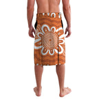 Northern Territory Oztag Custom Lavalava Seven-Petaled Rose Emblem Indigenous Art