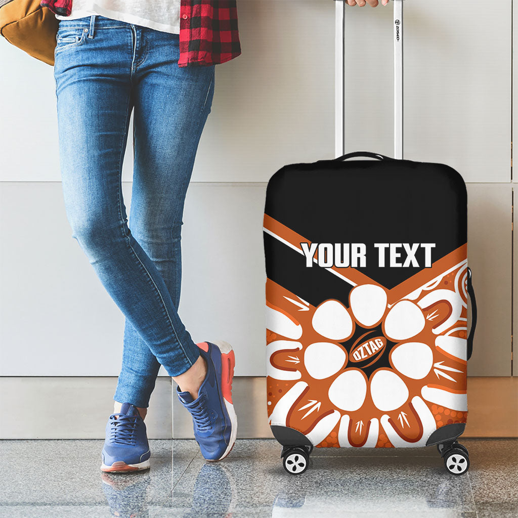 Northern Territory Oztag Custom Luggage Cover Seven-Petaled Rose Emblem Indigenous Art