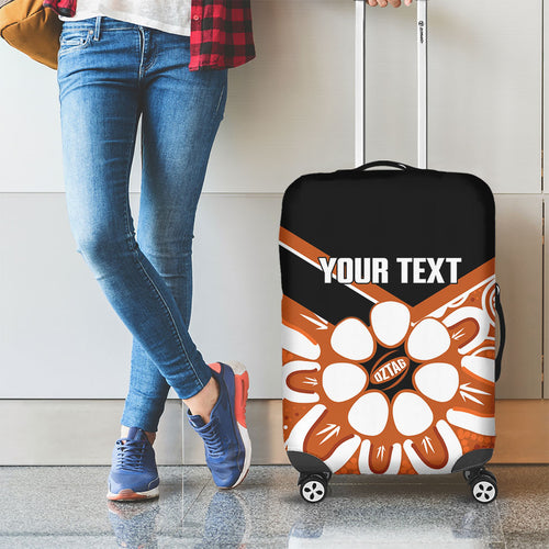 Northern Territory Oztag Custom Luggage Cover Seven-Petaled Rose Emblem Indigenous Art