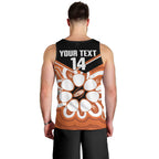 Northern Territory Oztag Custom Men Tank Top Seven-Petaled Rose Emblem Indigenous Art