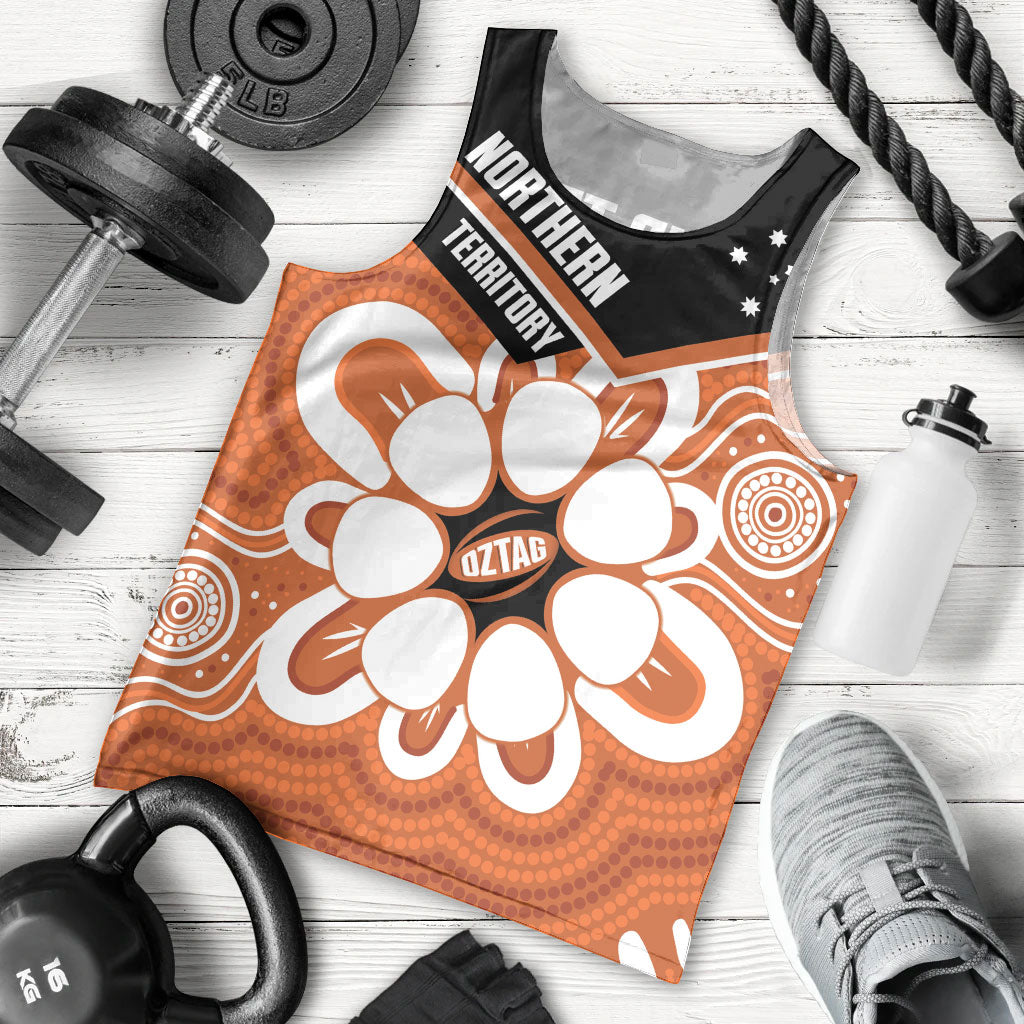 Northern Territory Oztag Custom Men Tank Top Seven-Petaled Rose Emblem Indigenous Art