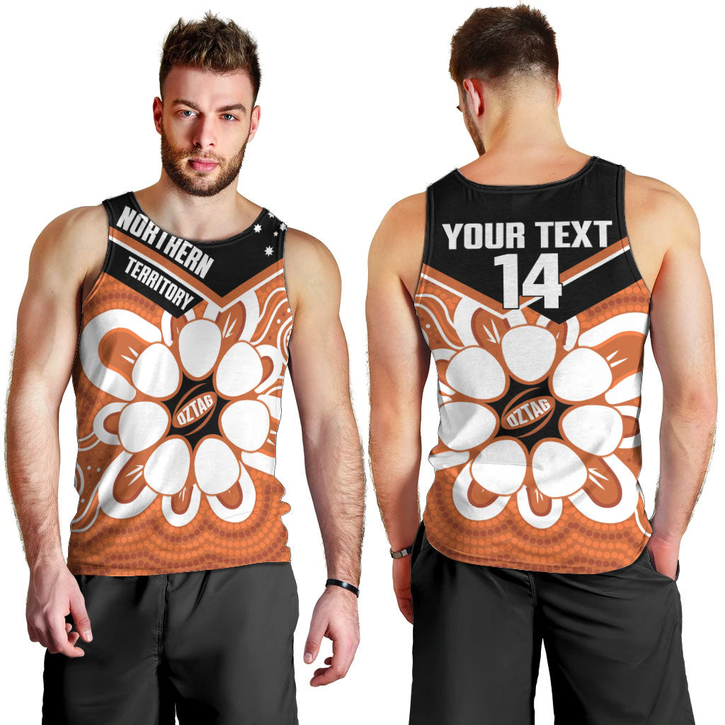 Northern Territory Oztag Custom Men Tank Top Seven-Petaled Rose Emblem Indigenous Art