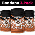 Northern Territory Oztag Custom Neck Gaiter Seven-Petaled Rose Emblem Indigenous Art