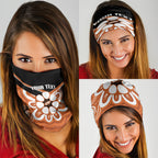Northern Territory Oztag Custom Neck Gaiter Seven-Petaled Rose Emblem Indigenous Art