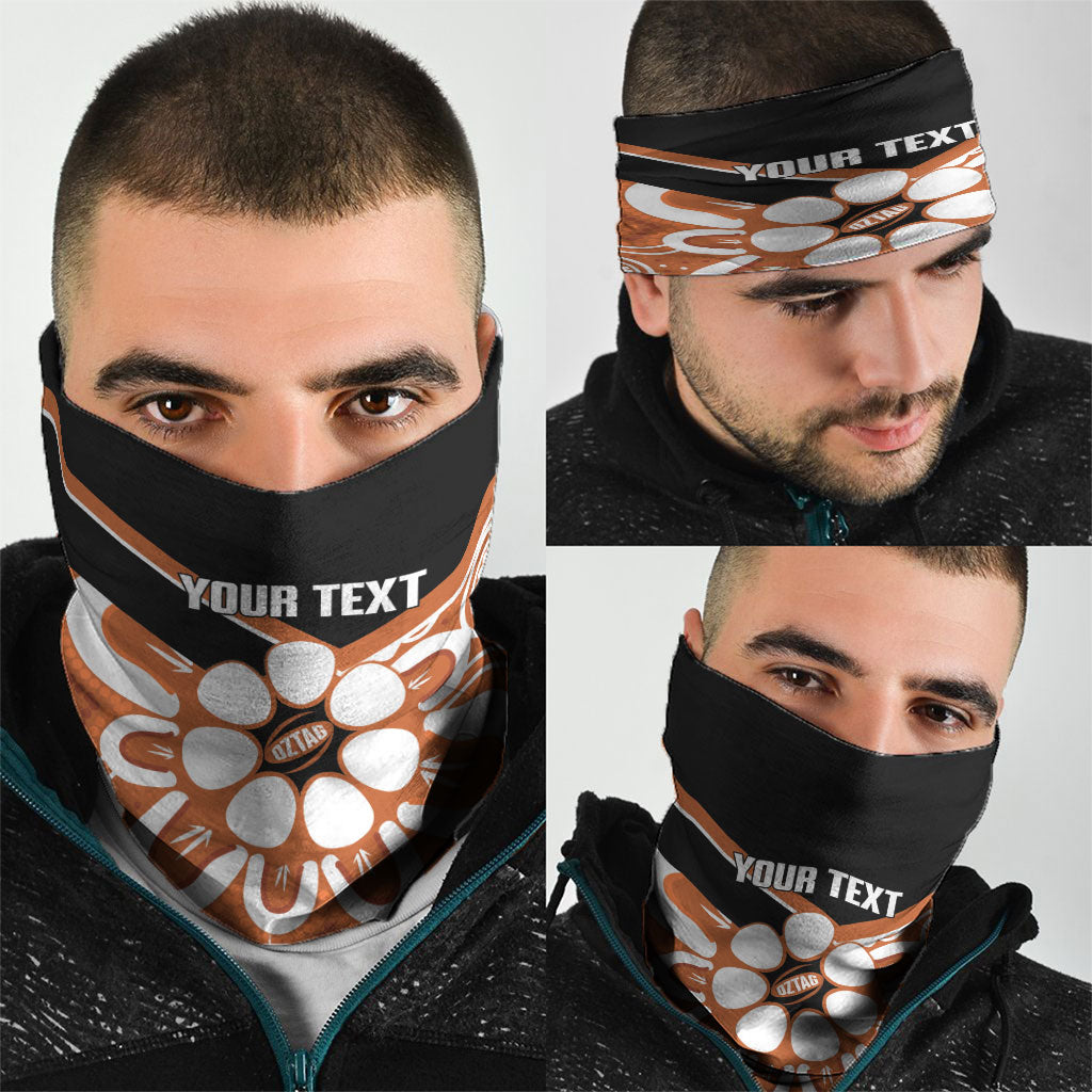 Northern Territory Oztag Custom Neck Gaiter Seven-Petaled Rose Emblem Indigenous Art