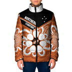 Northern Territory Oztag Custom Padded Jacket Seven-Petaled Rose Emblem Indigenous Art