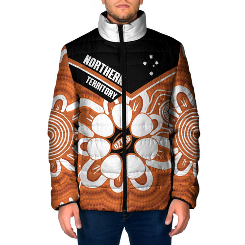 Northern Territory Oztag Custom Padded Jacket Seven-Petaled Rose Emblem Indigenous Art