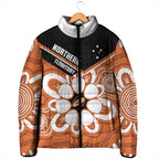 Northern Territory Oztag Custom Padded Jacket Seven-Petaled Rose Emblem Indigenous Art
