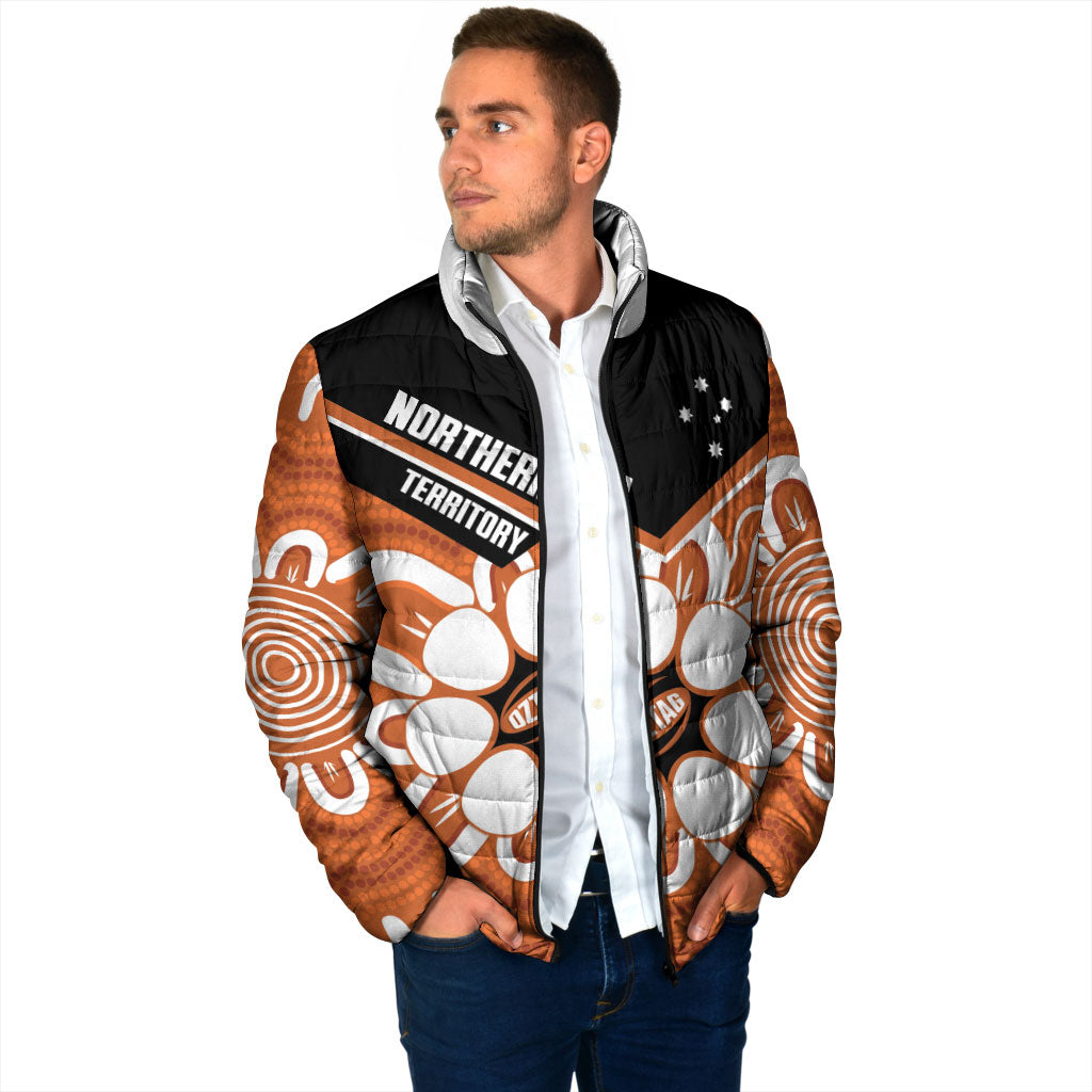 Northern Territory Oztag Custom Padded Jacket Seven-Petaled Rose Emblem Indigenous Art