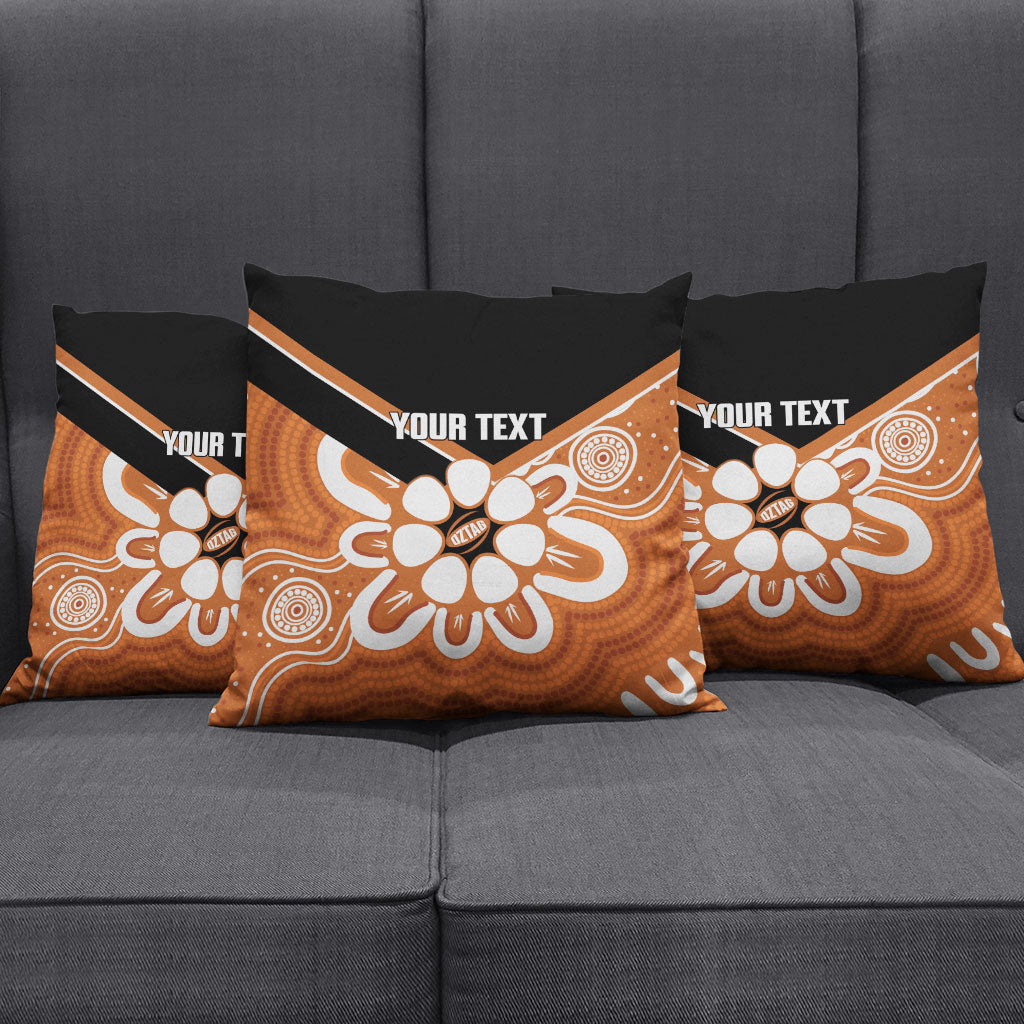 Northern Territory Oztag Custom Pillow Cover Seven-Petaled Rose Emblem Indigenous Art