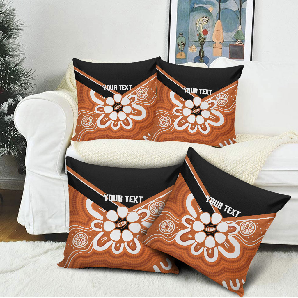 Northern Territory Oztag Custom Pillow Cover Seven-Petaled Rose Emblem Indigenous Art